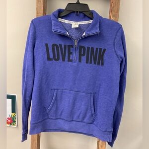 Victoria Secret PINK 1/4 zip crew SMALL